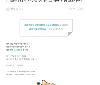 [더크린] 강남 사무실 정기청소 비용 만큼 효과 만점